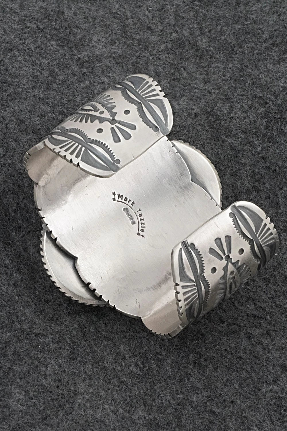 White Buffalo & Sterling Silver Bracelet - Mark Yazzie