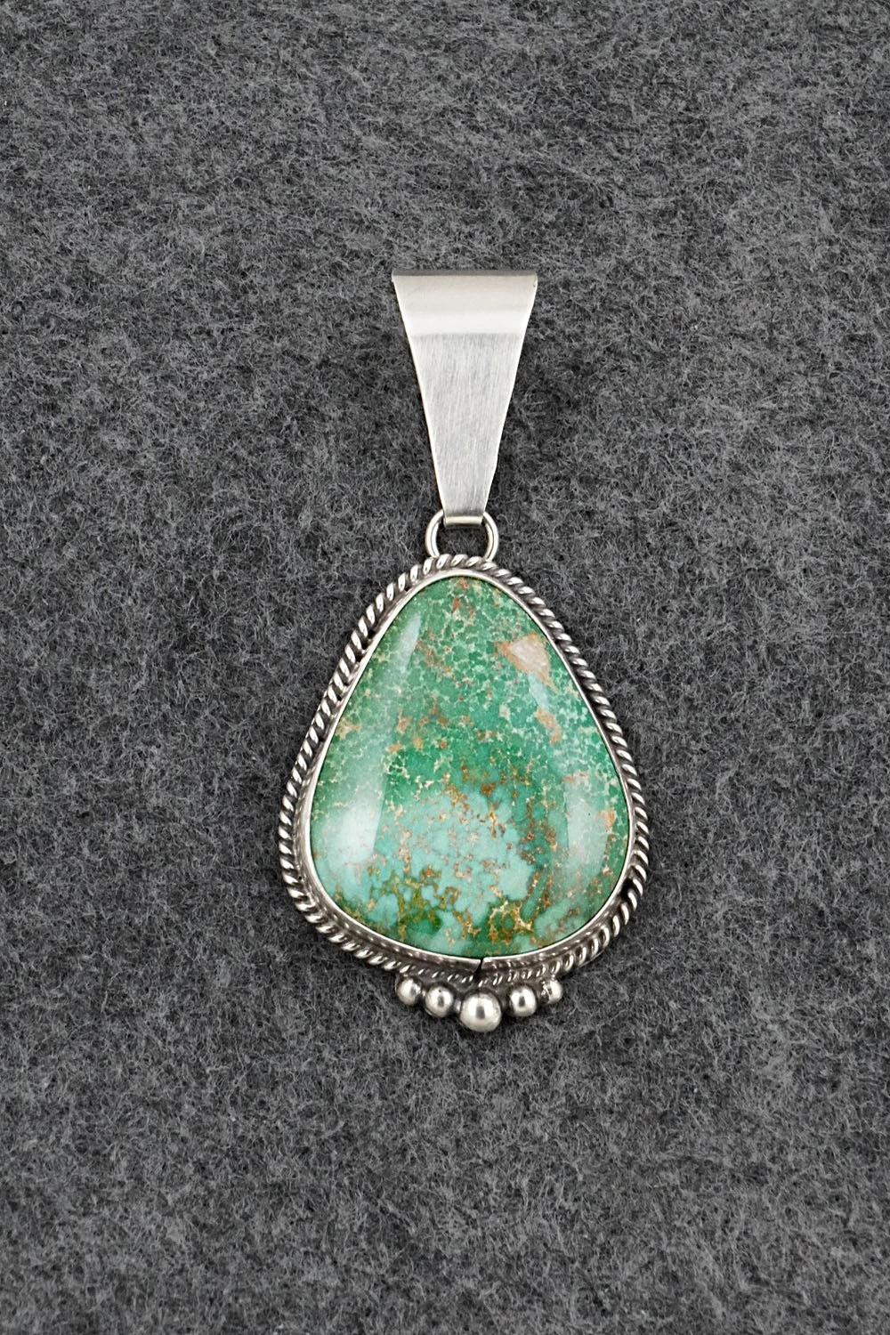 Turquoise & Sterling Silver Pendant - Eugene Gruber