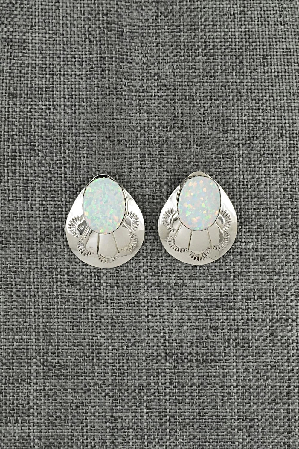 Opalite & Sterling Silver Earrings - Brenda Bahe