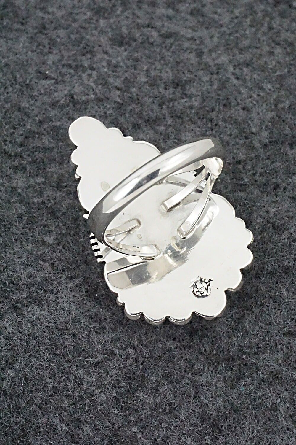 White Buffalo & Sterling Silver Ring - Daniel Benally - Size 9.5