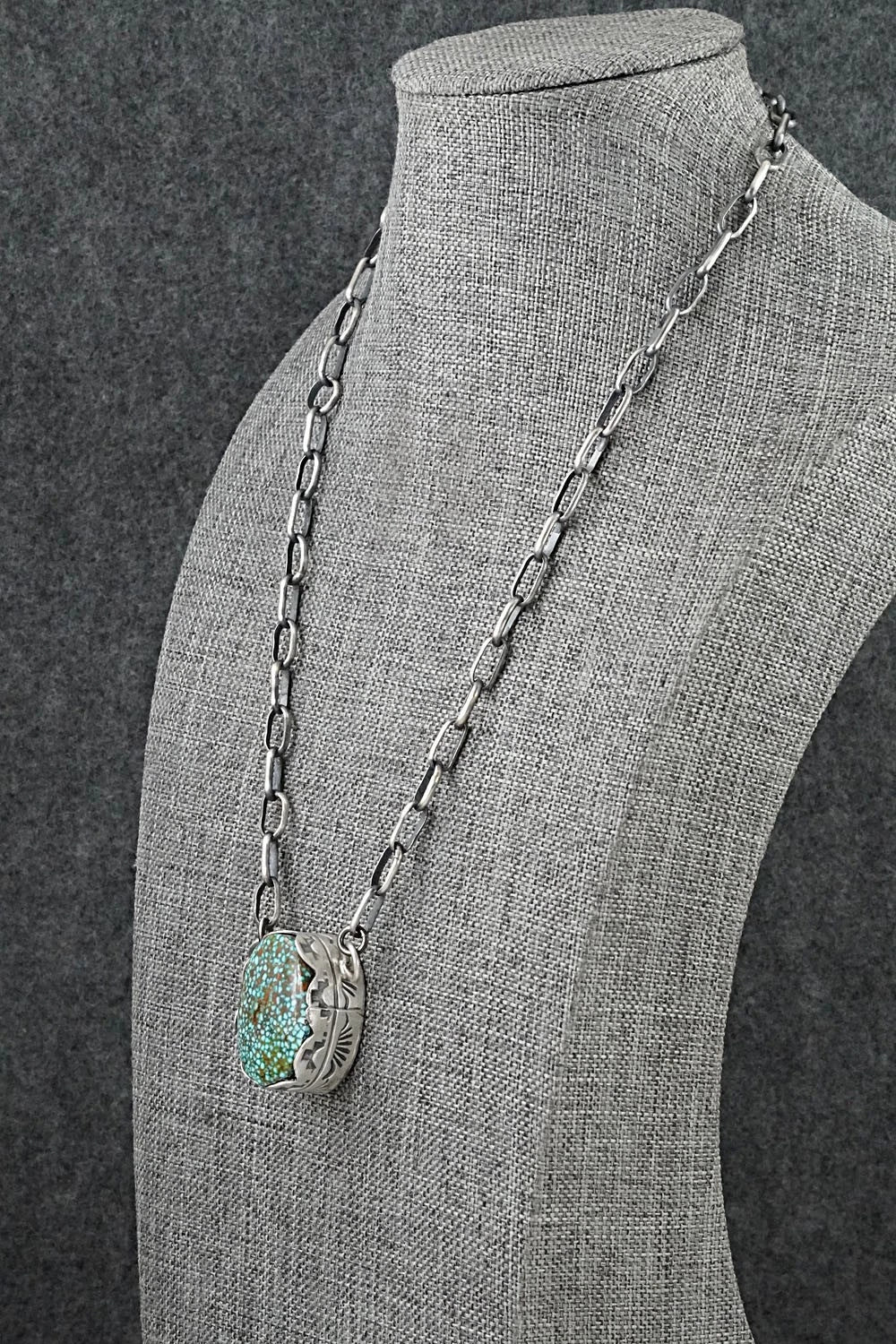 Turquoise & Sterling Silver Necklace - Paul Livingston