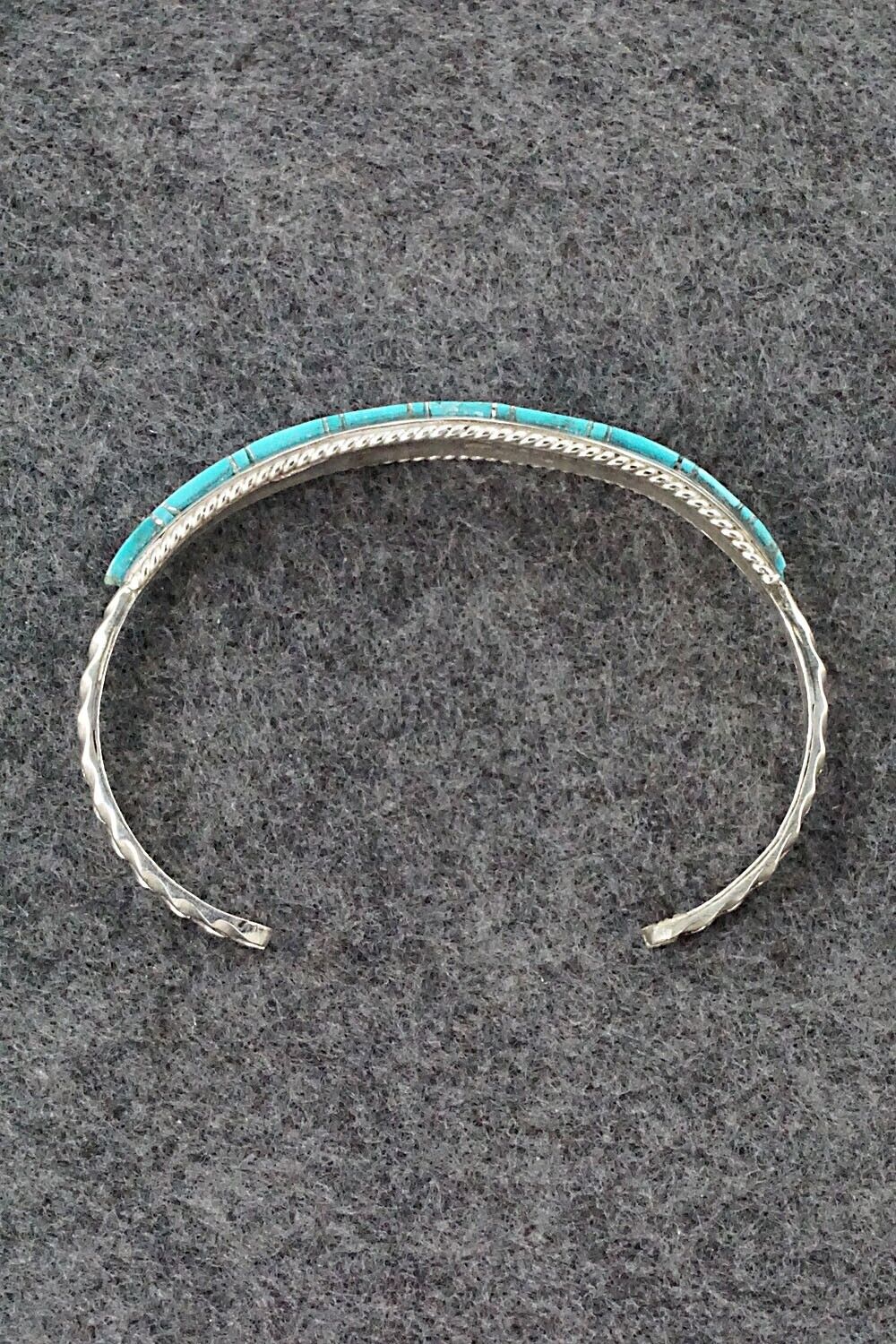 Turquoise & Sterling Silver Inlay Bracelet - Deirdre Luna Panteah