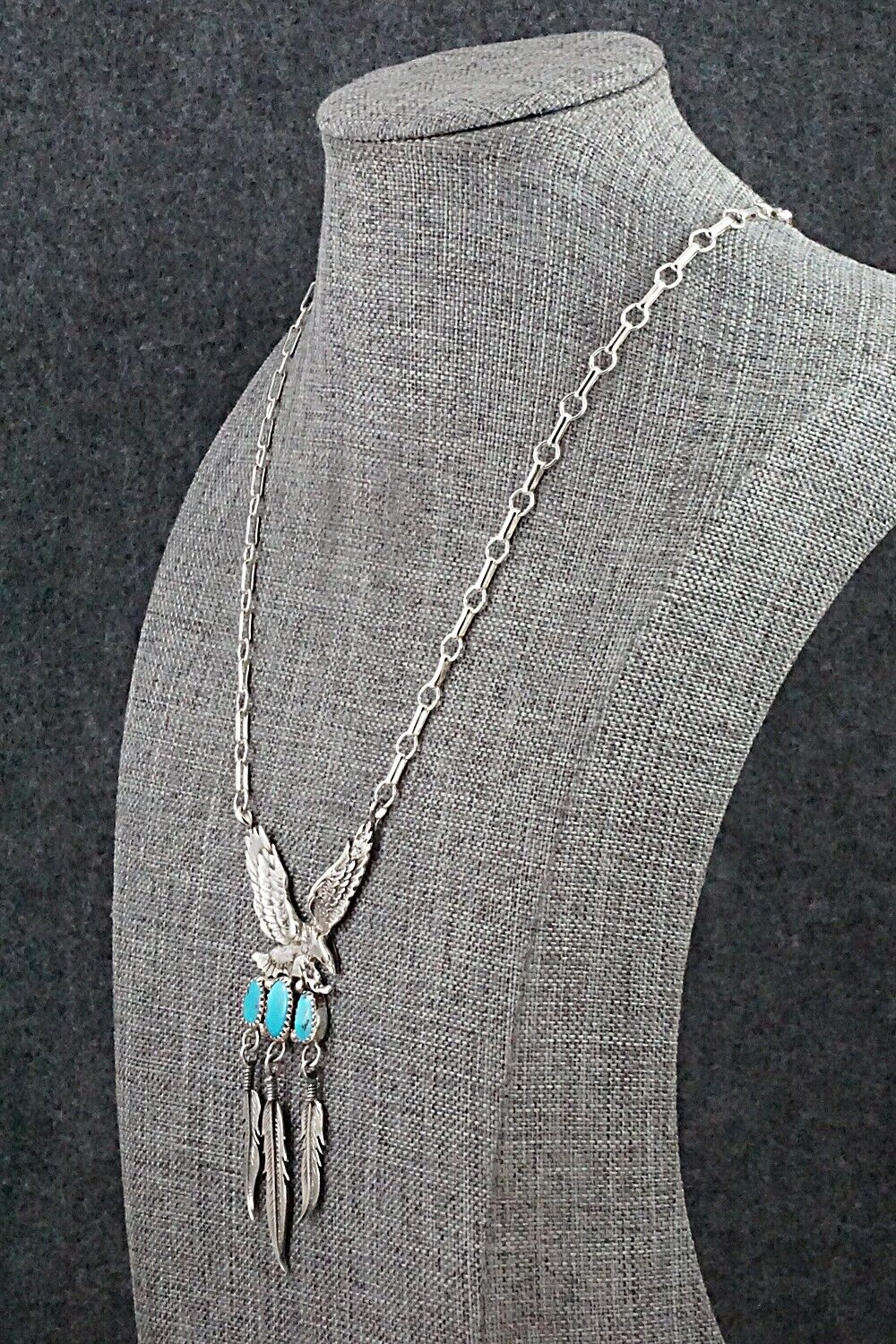 Turquoise & Sterling Silver Necklace - Henry Attakai