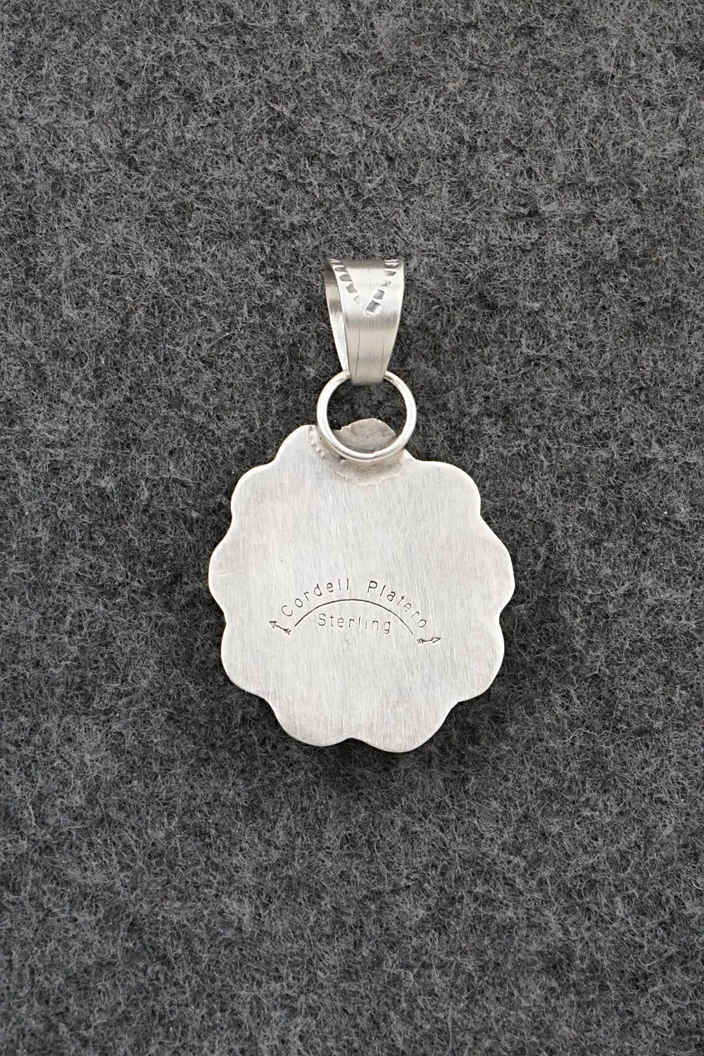 Turquoise & Sterling Silver Pendant - Cordell Platero