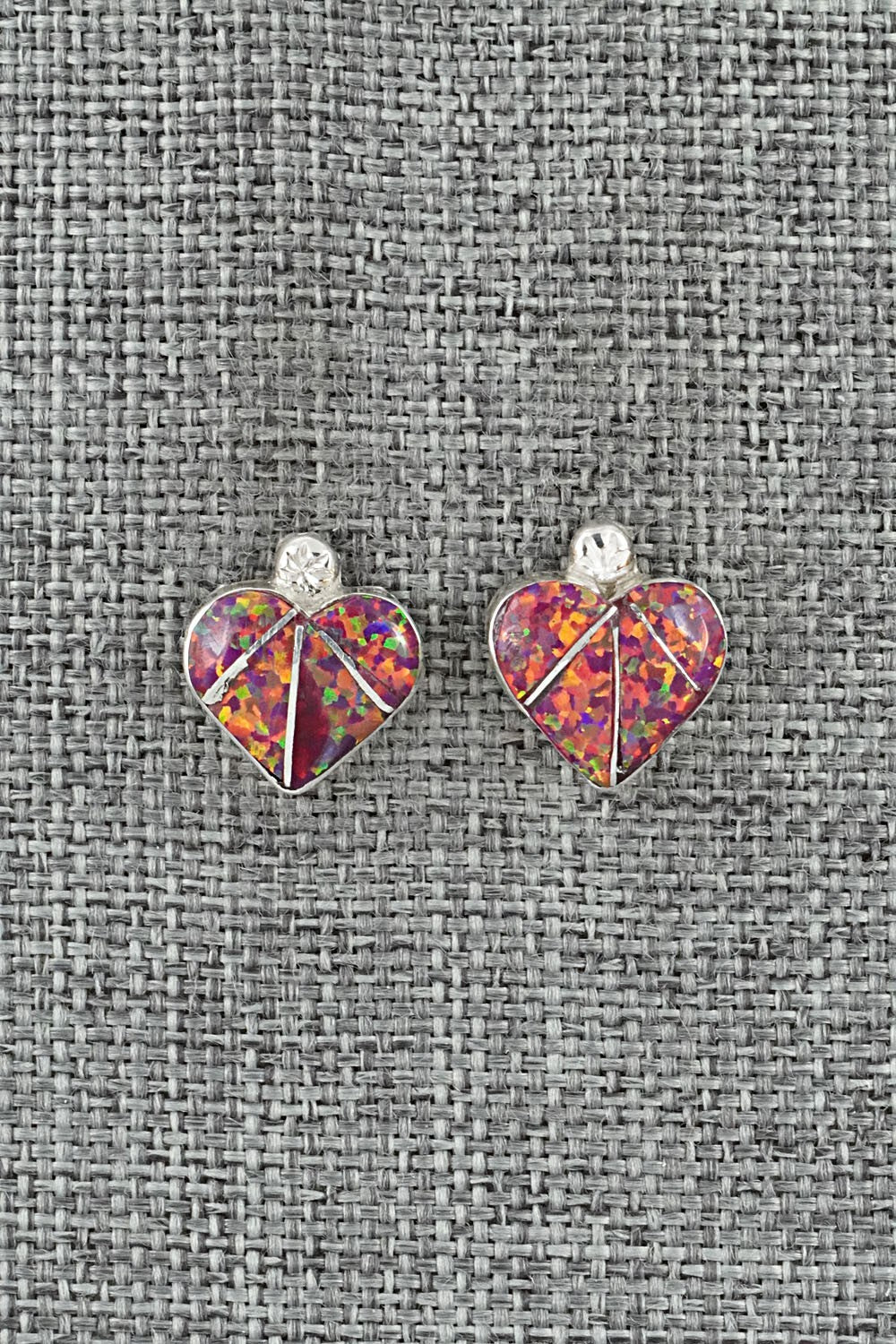 Opalite Inlay & Sterling Silver Earrings - Ola Eriacho