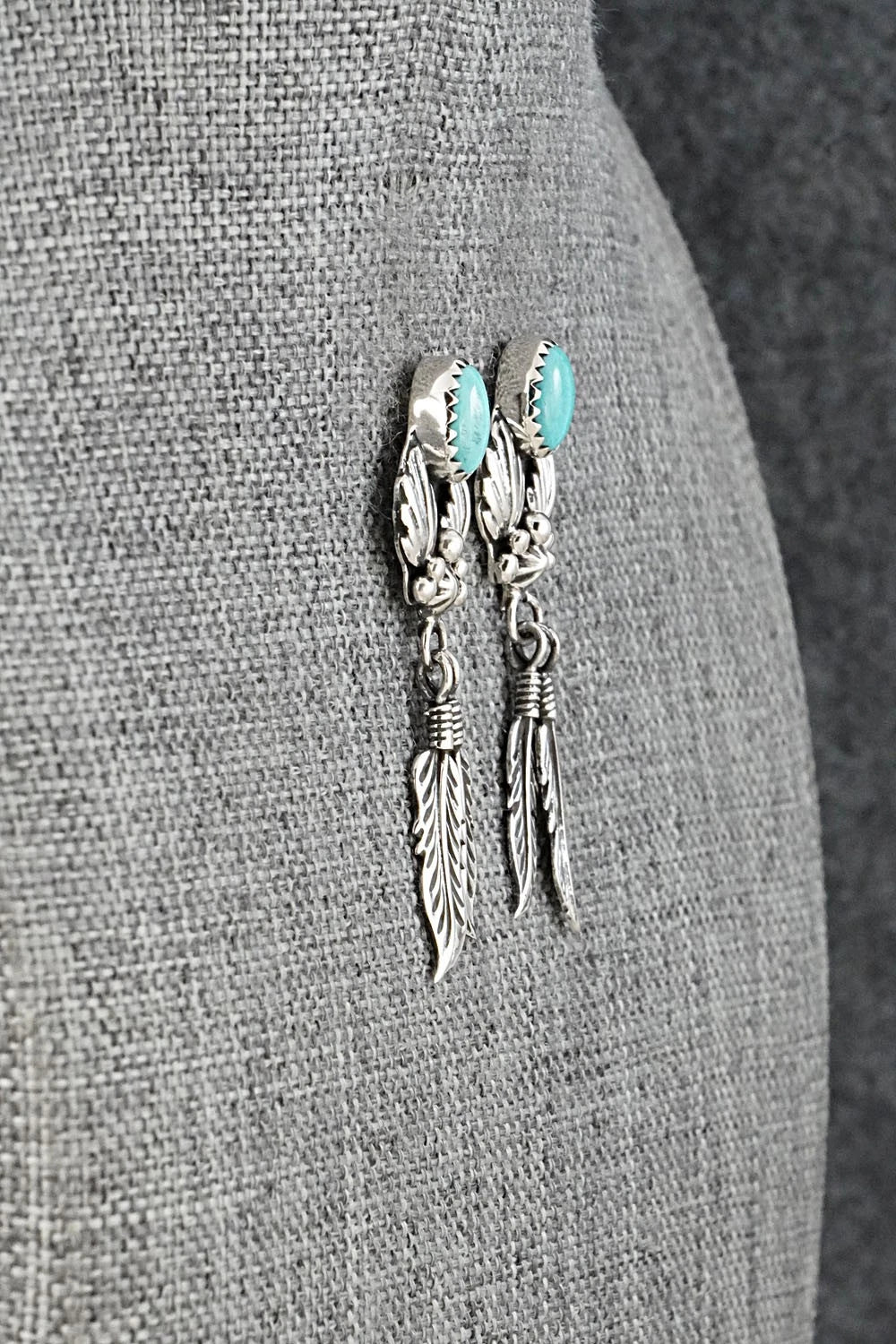 Turquoise & Sterling Silver Earrings - Marie Bahe