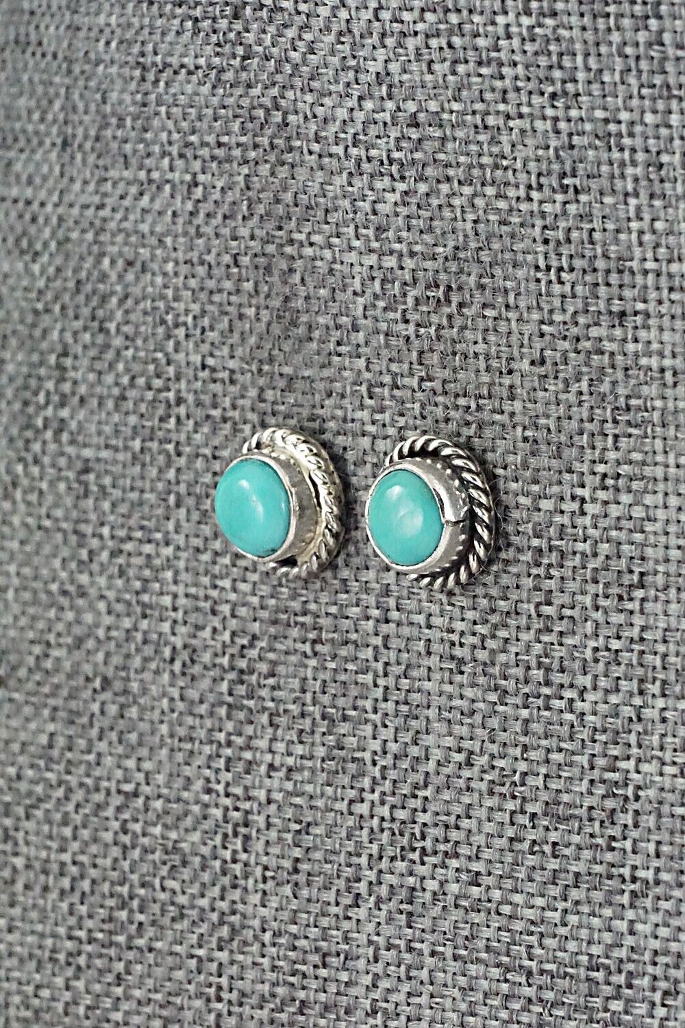 Turquoise & Sterling Silver Earrings - Marco Begaye