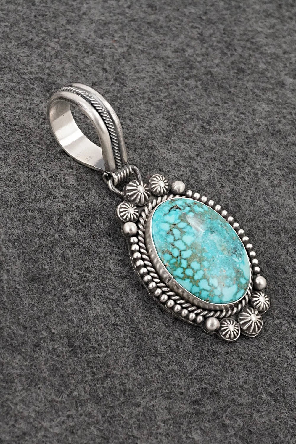 Turquoise & Sterling Silver Pendant - Michael Calladitto