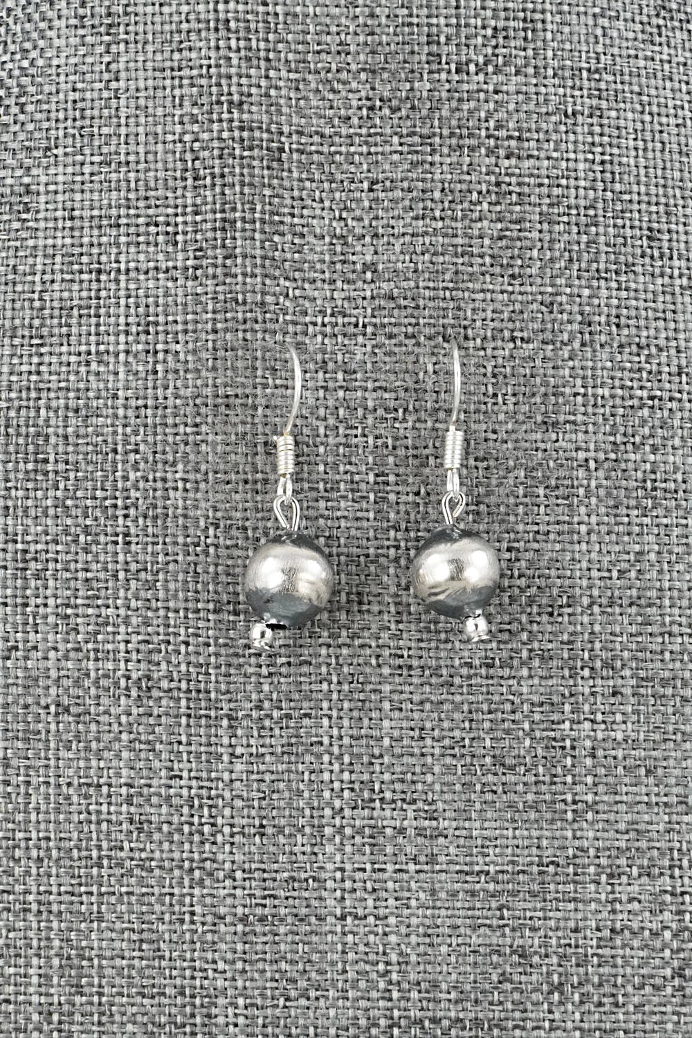 Sterling Silver Navajo Pearl Necklace & Earrings Set - Treva Jim