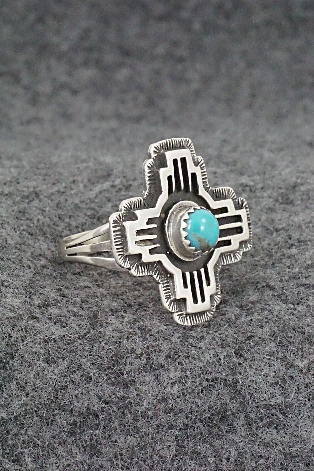 Turquoise and Sterling Silver Ring - Paige Gordon - Size 8
