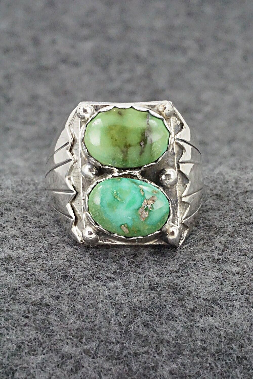 Turquoise & Sterling Silver Ring - Sam Arviso - Size 12