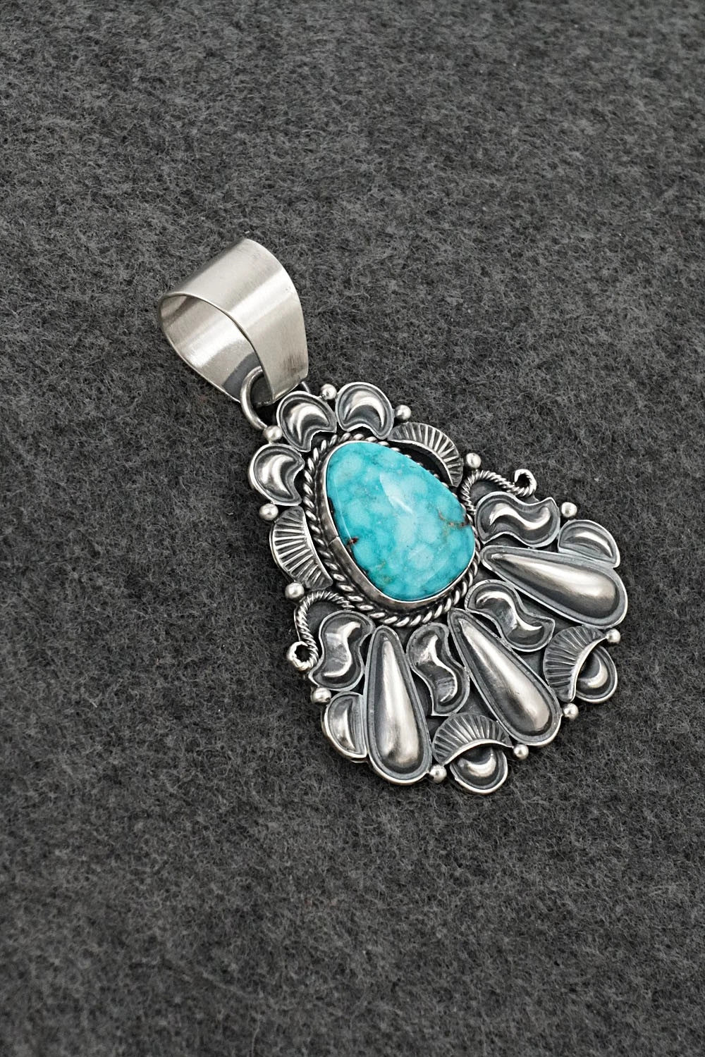 Turquoise and Sterling Silver Pendant - Derrick Gordon