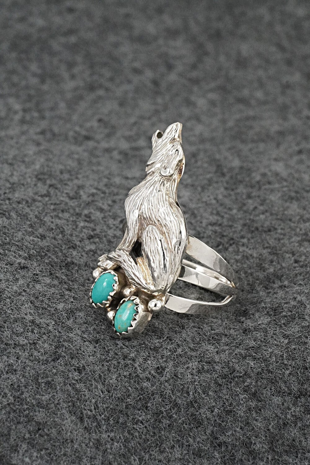 Turquoise & Sterling Silver Ring - Robert Martinez - Size 8.5