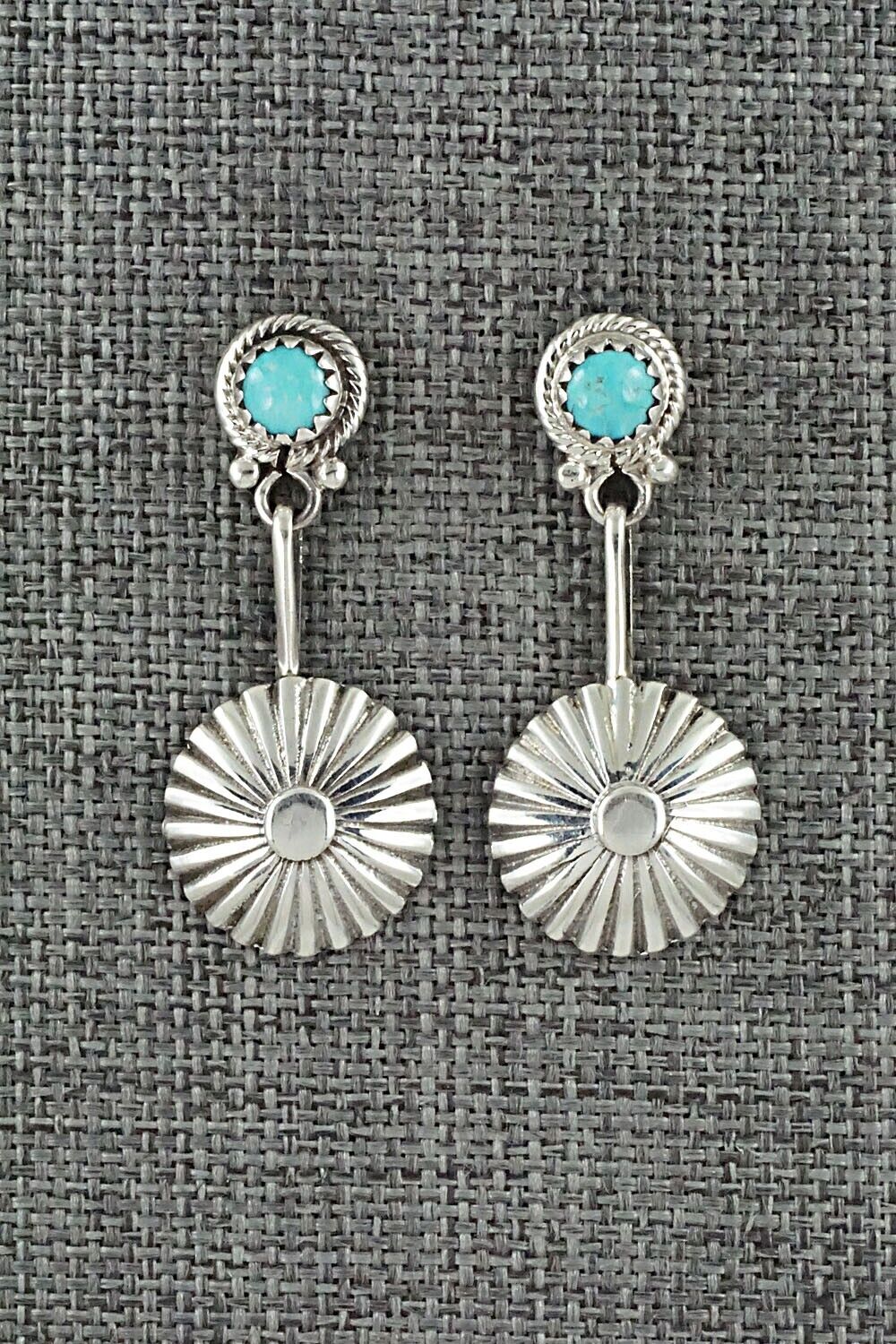 Turquoise & Sterling Silver Earrings - Adelarae Yazzie