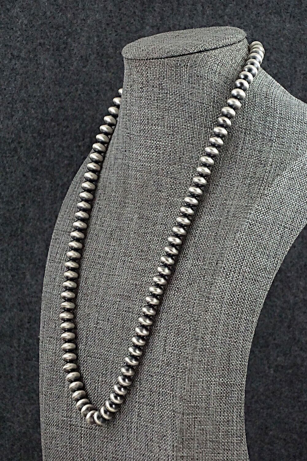 Sterling Silver Navajo Pearl Necklace - Dorinda Mariano