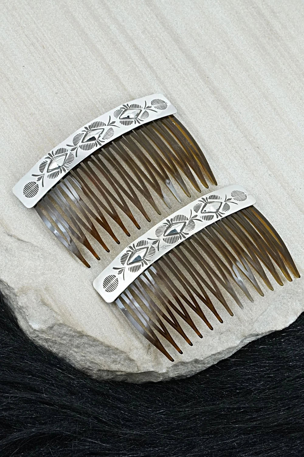 Sterling Silver Hair Combs - Bertha Begay