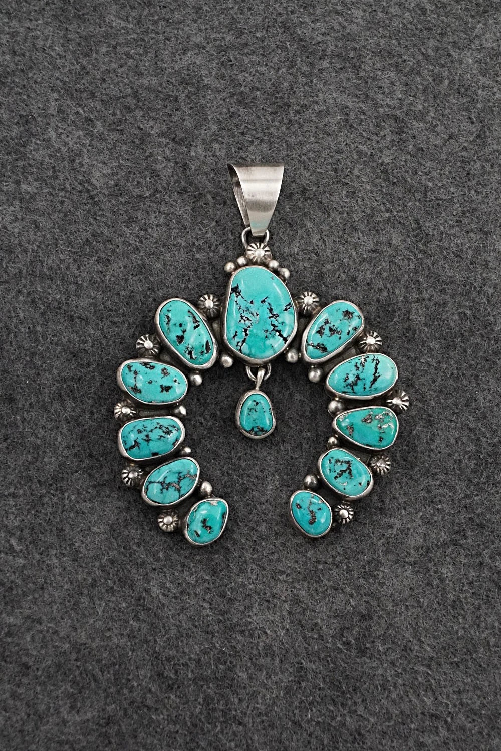 Turquoise & Sterling Silver Naja Pendant - Kathleen Livingston