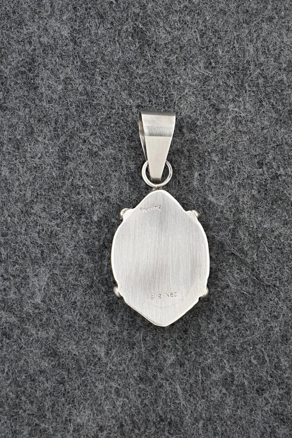 Turquoise & Sterling Silver Pendant - Leslie Nez