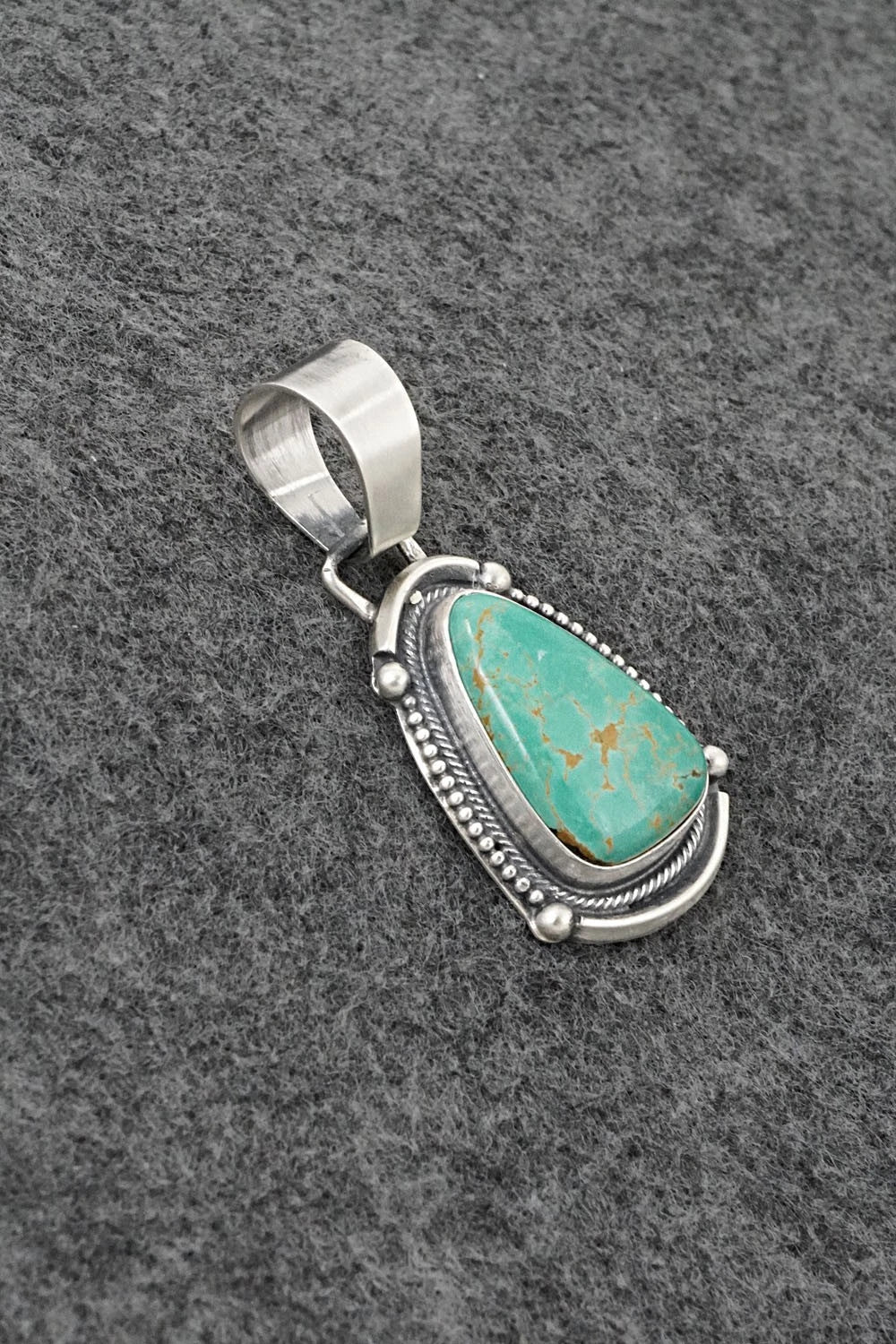 Turquoise & Sterling Silver Pendant - Bobby Johnson