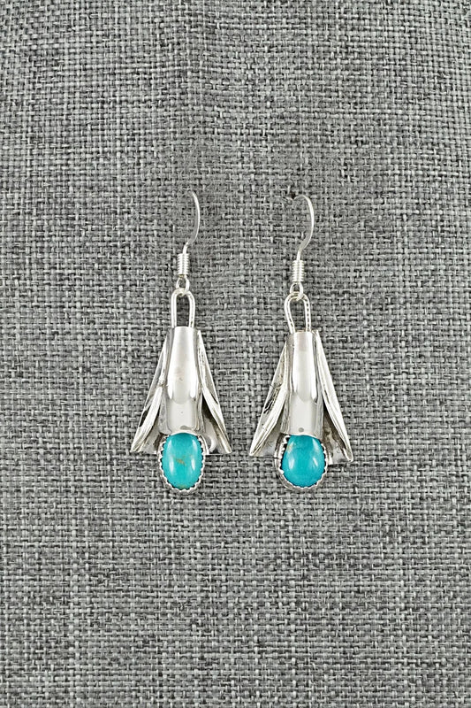Turquoise & Sterling Silver Earrings - Louise Yazzie