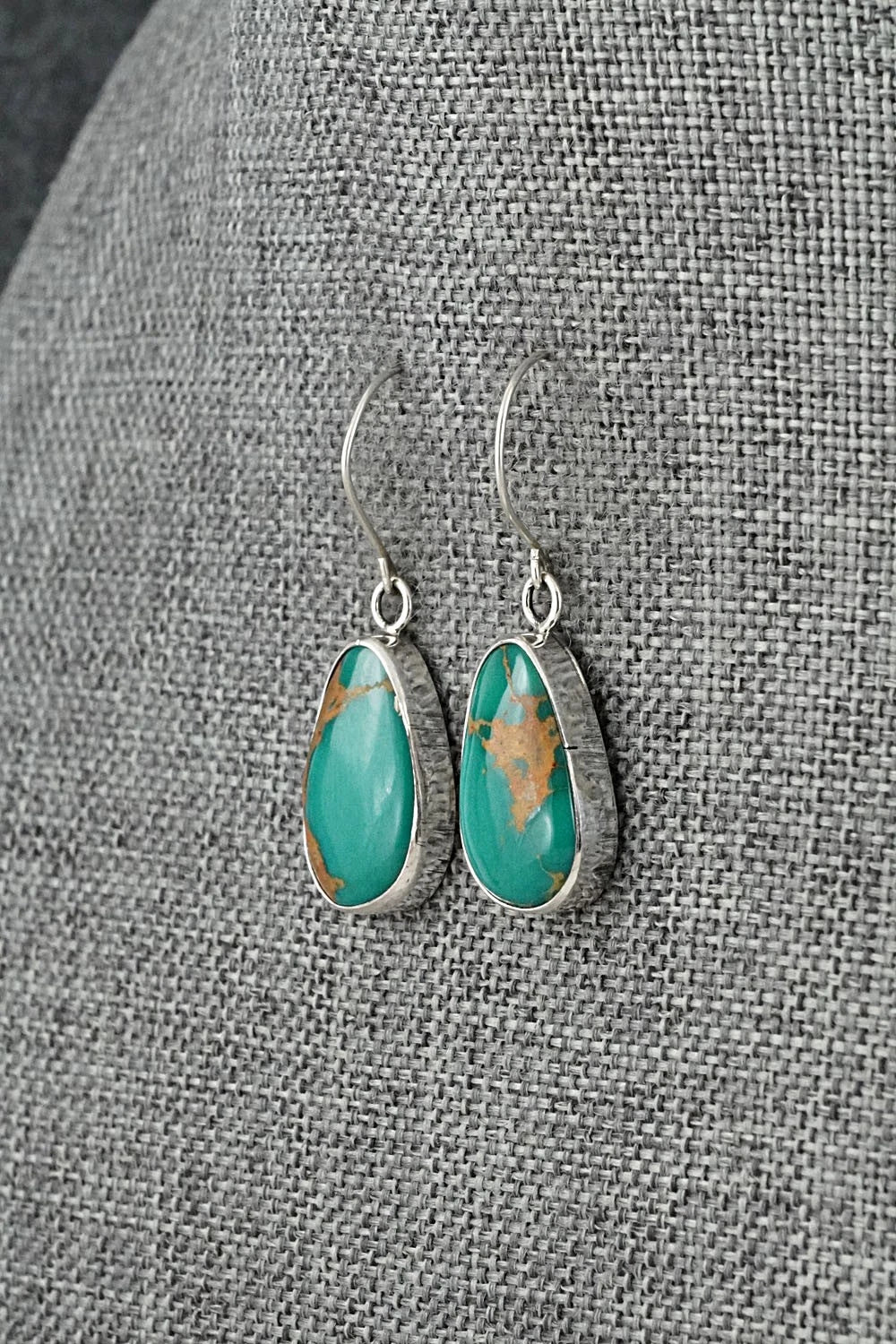 Turquoise & Sterling Silver Earrings - Rosemary Saunders