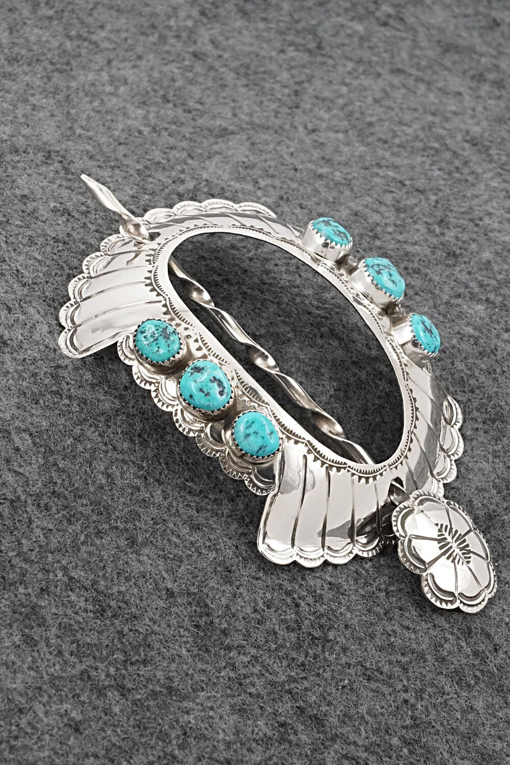 Turquoise & Sterling Silver Hair Pin - Jolene Begay