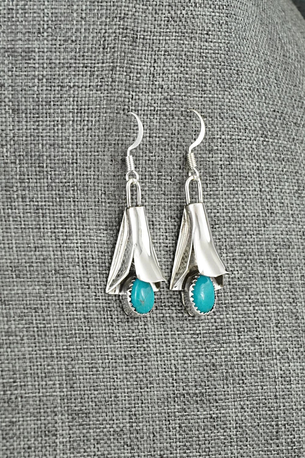 Turquoise & Sterling Silver Earrings - Louise Yazzie