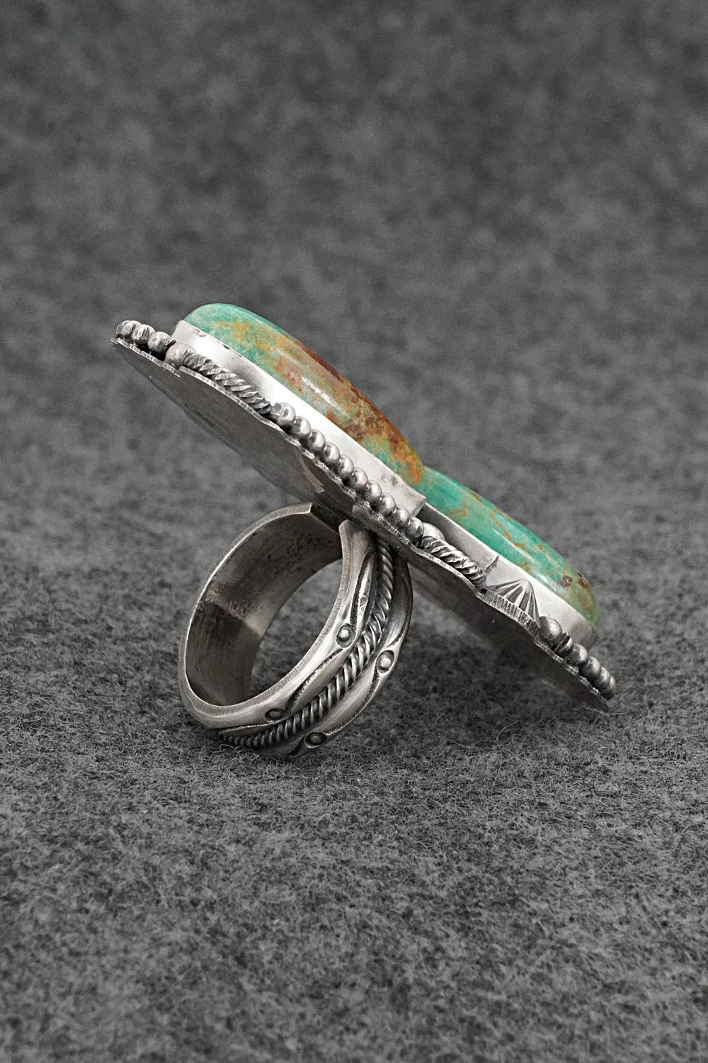 Turquoise & Sterling Silver Ring - Michael Calladitto - Size 8