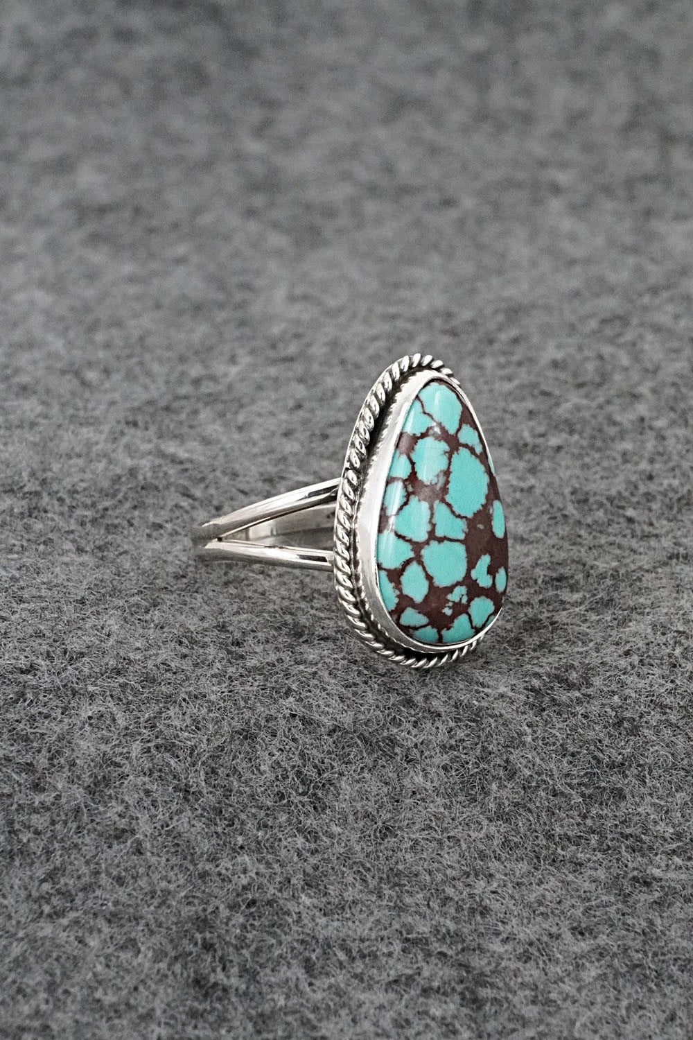 Turquoise & Sterling Silver Ring - Eugene Gruber - Size 9