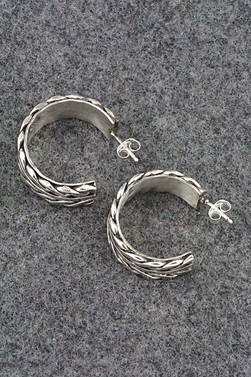 Sterling Silver Hoop Earrings - Tom Hawk