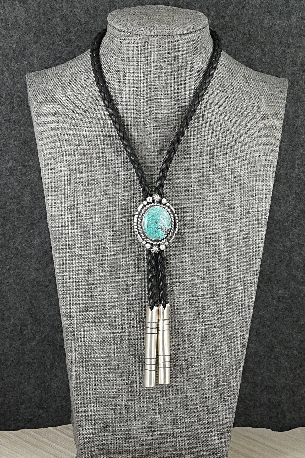 Turquoise & Sterling Silver Bolo Tie - Bob Becenti