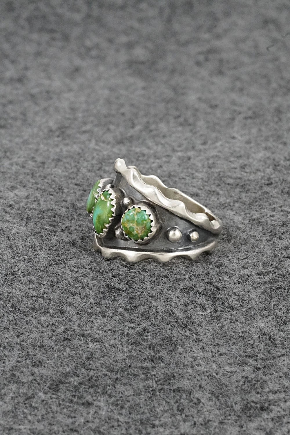 Turquoise & Sterling Silver Ring - Genevieve Francisco - Size 9.75