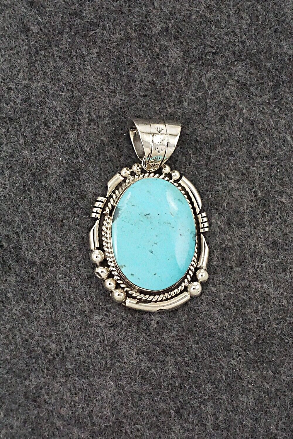 Turquoise & Sterling Silver Pendant - Charlene Yazzie