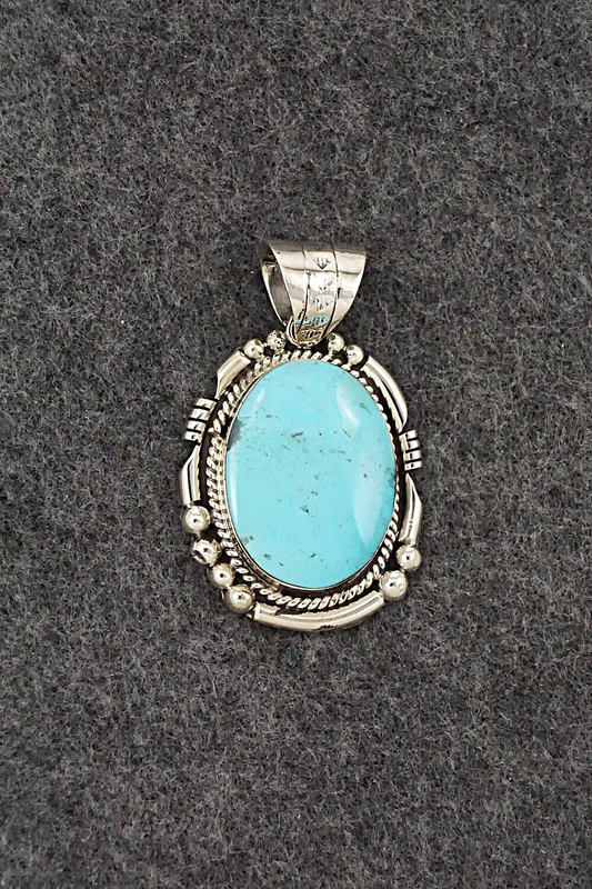 Turquoise & Sterling Silver Pendant - Charlene Yazzie