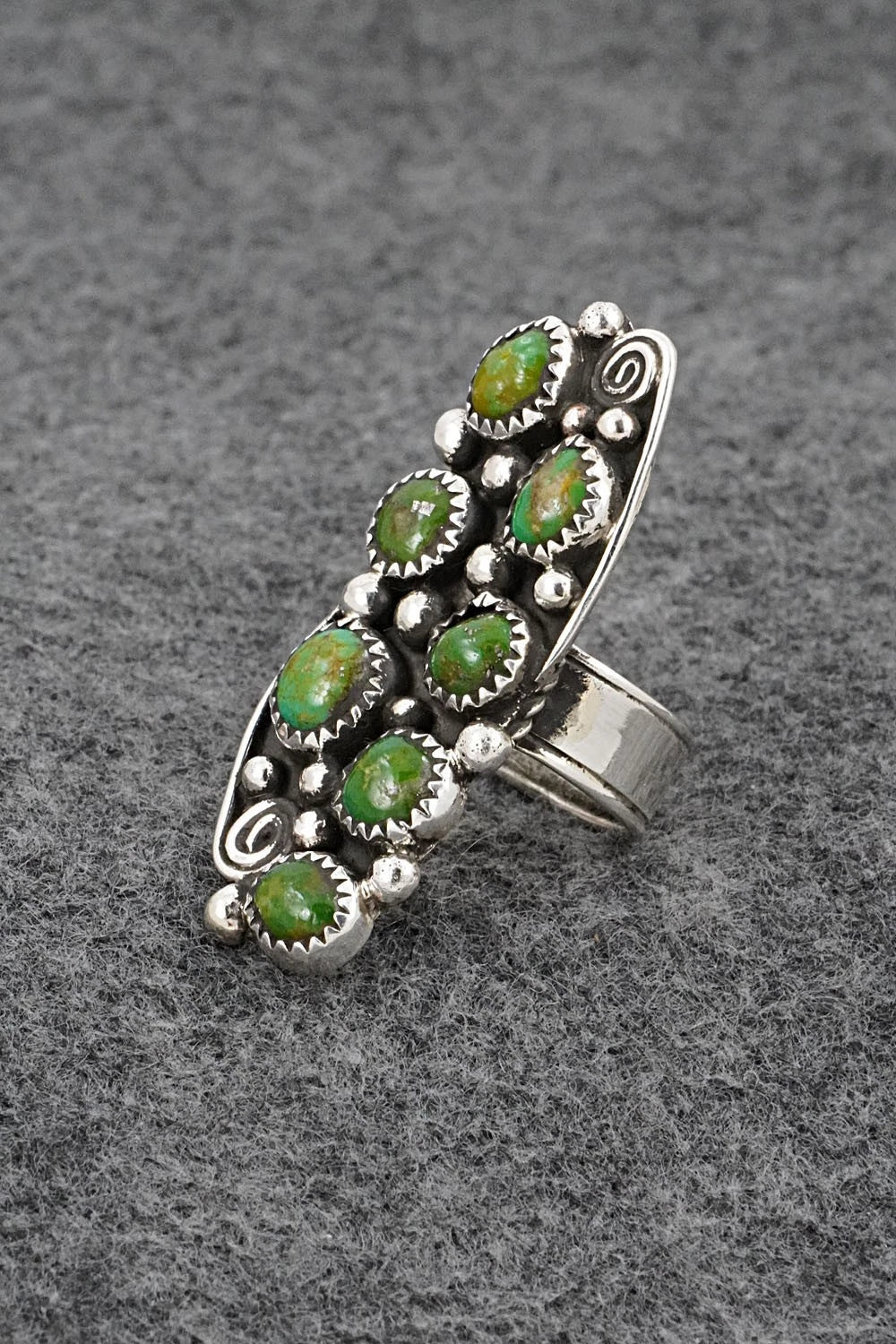 Turquoise & Sterling Silver Ring - Priscilla Reeder - Size 8