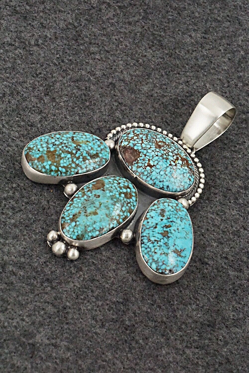 Turquoise & Sterling Silver Pendant - Darrin Livingston