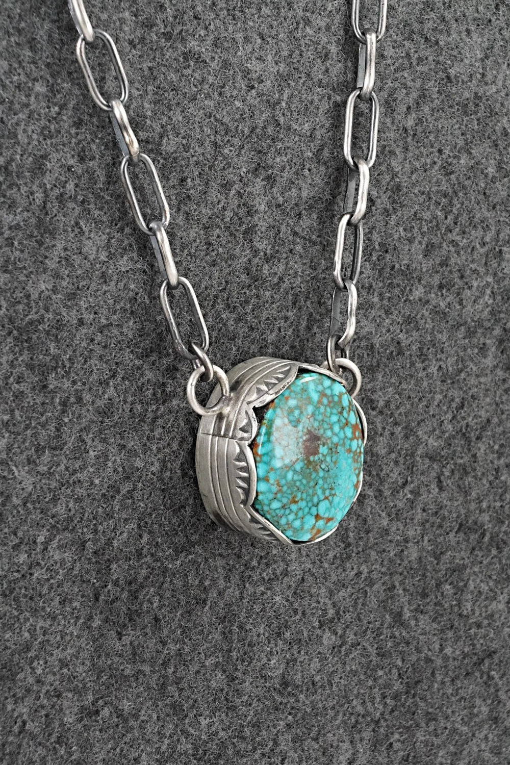 Turquoise & Sterling Silver Necklace - Paul Livingston