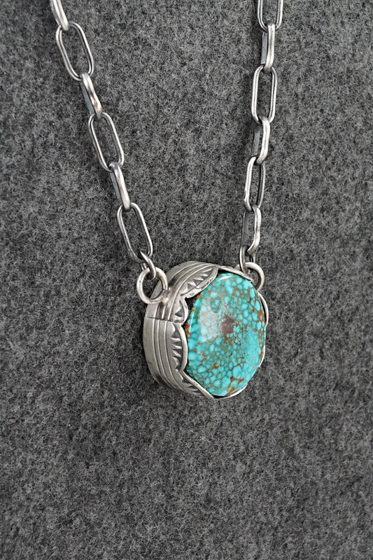 Turquoise & Sterling Silver Necklace - Paul Livingston