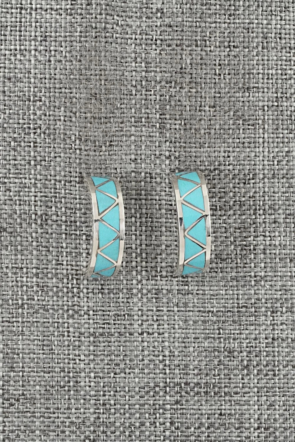 Turquoise & Sterling Silver Earrings - Claudine Haloo