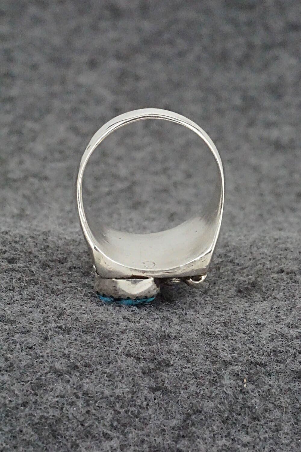 Turquoise & Sterling Silver Ring - Wilbur Myers - Size 9
