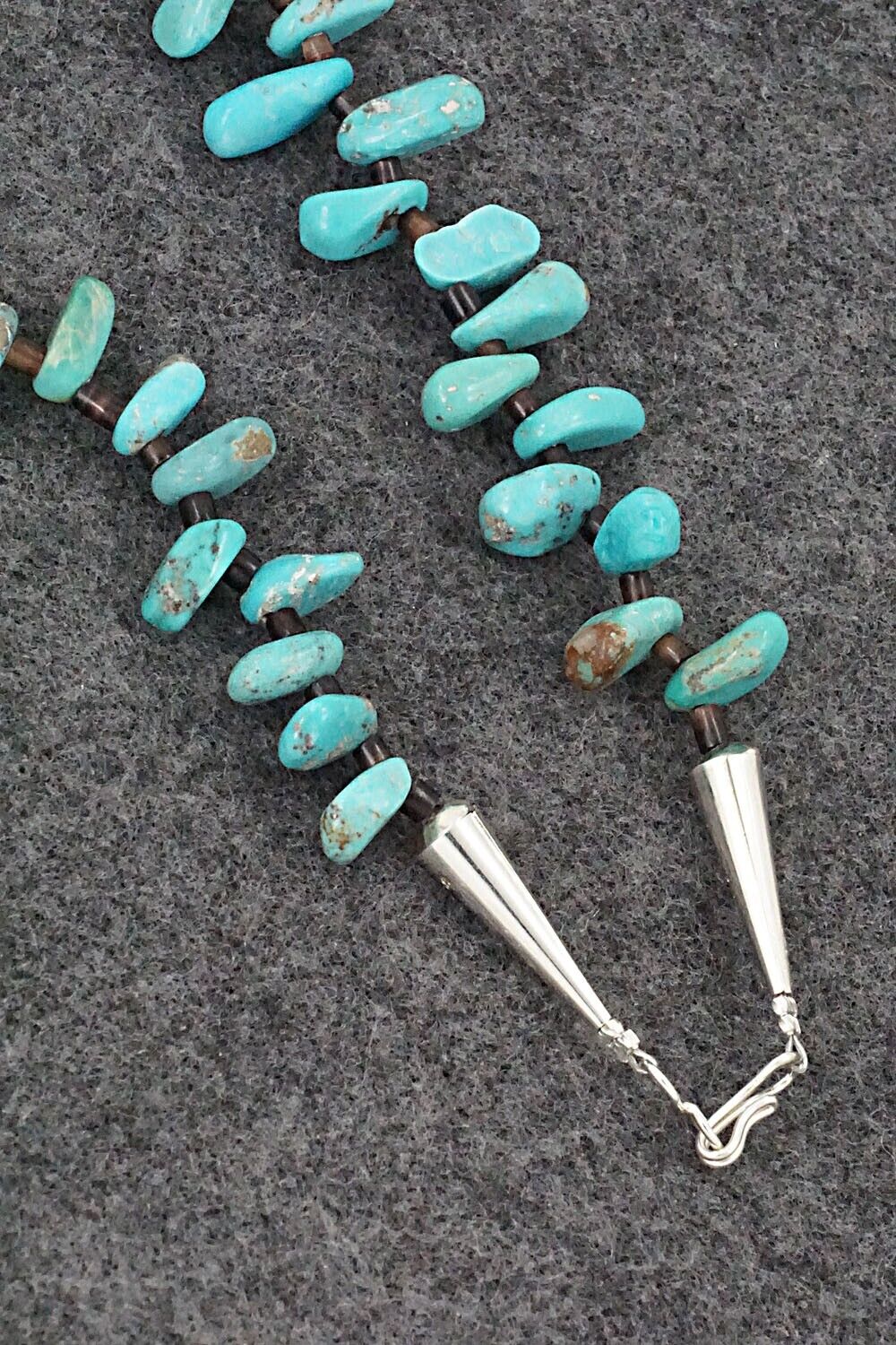 Turquoise & Sterling Silver Necklace - Louise Joe