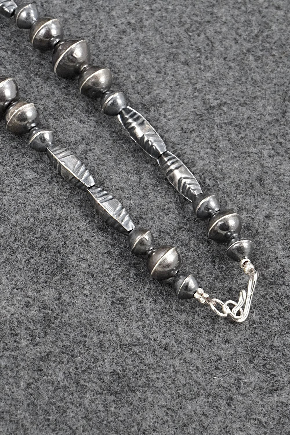 Sterling Silver Navajo Pearl Necklace 22" - Vintage