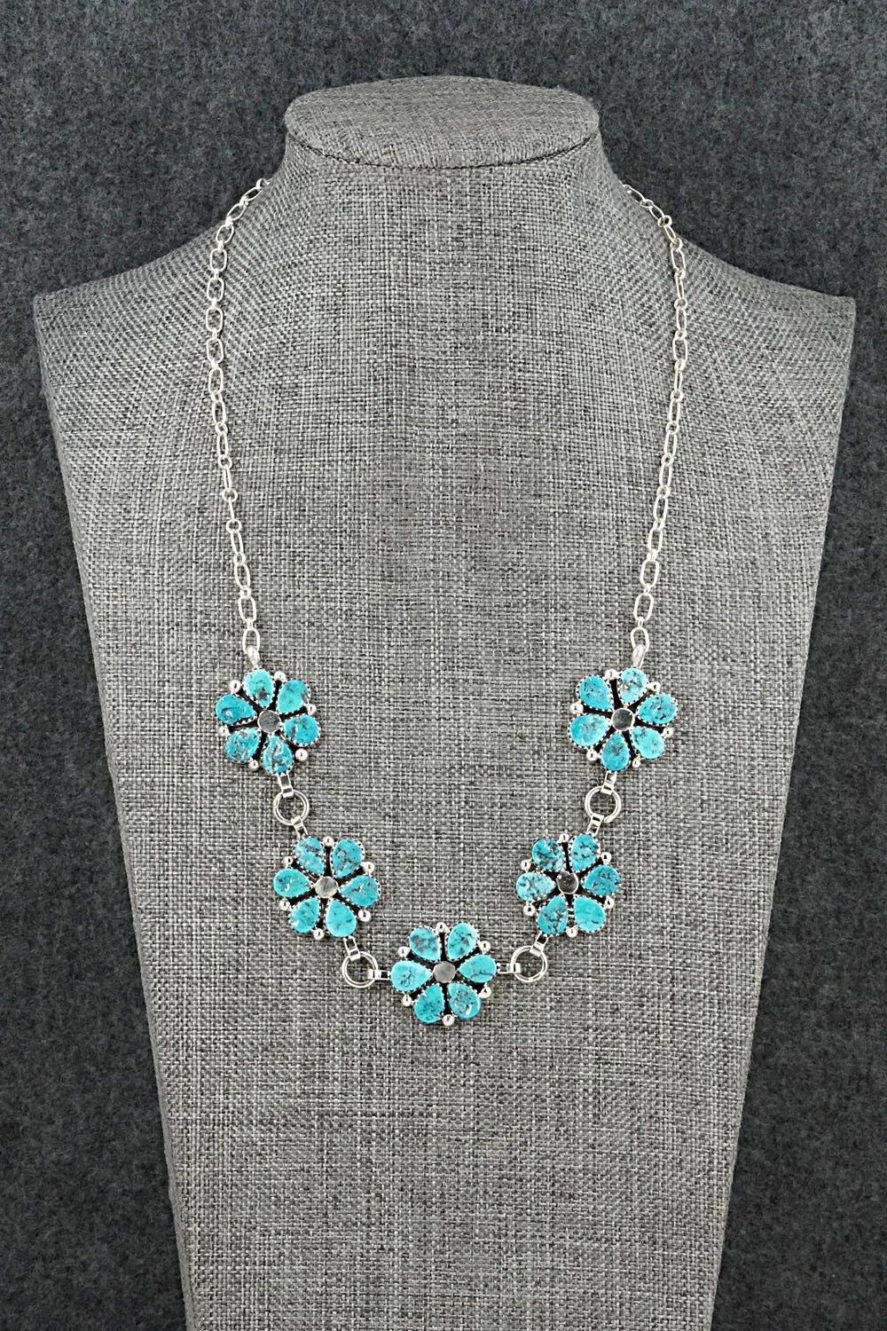 Turquoise & Sterling Silver Necklace - Anthony Brown