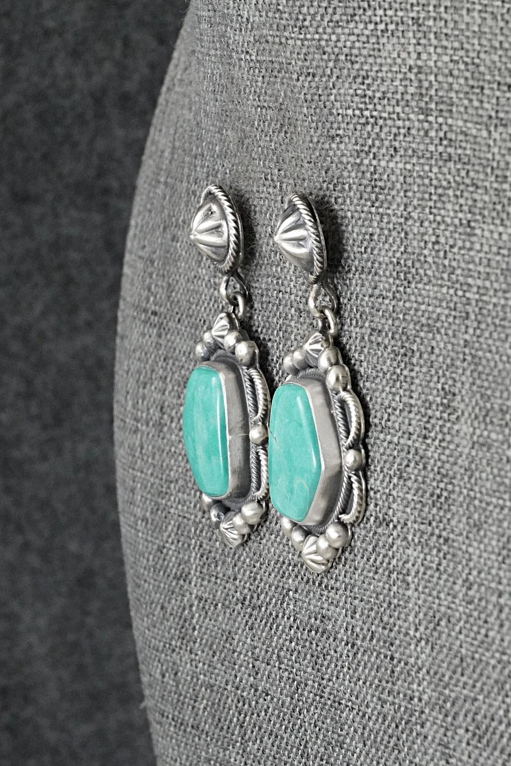 Turquoise & Sterling Silver Earrings - Darrin Livingston