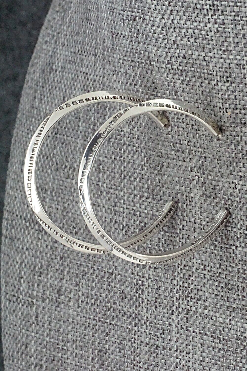 Sterling Silver Hoop Earrings - Elaine Tahe