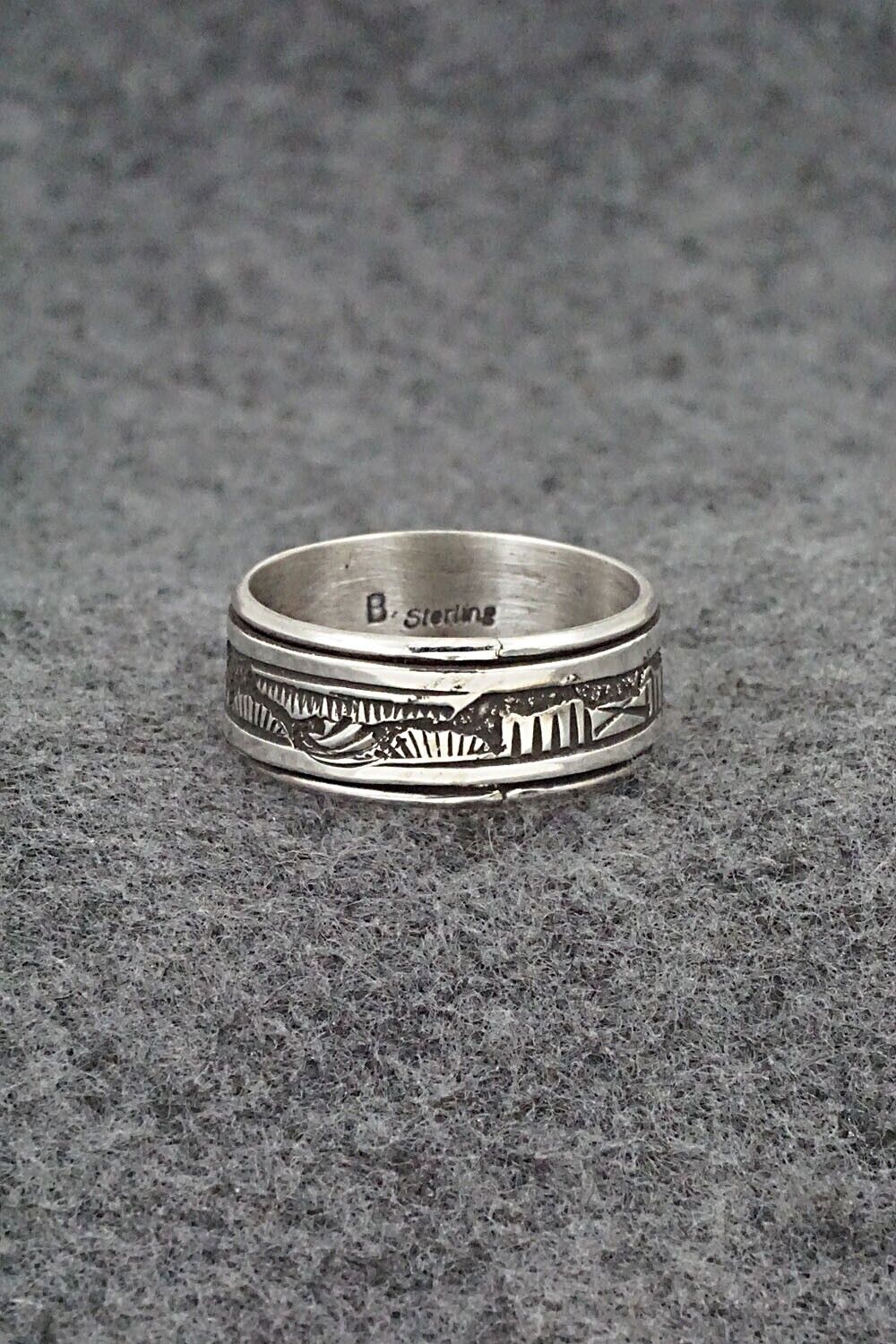 Sterling Silver Spinner Ring - Elaine Becenti - Size 12