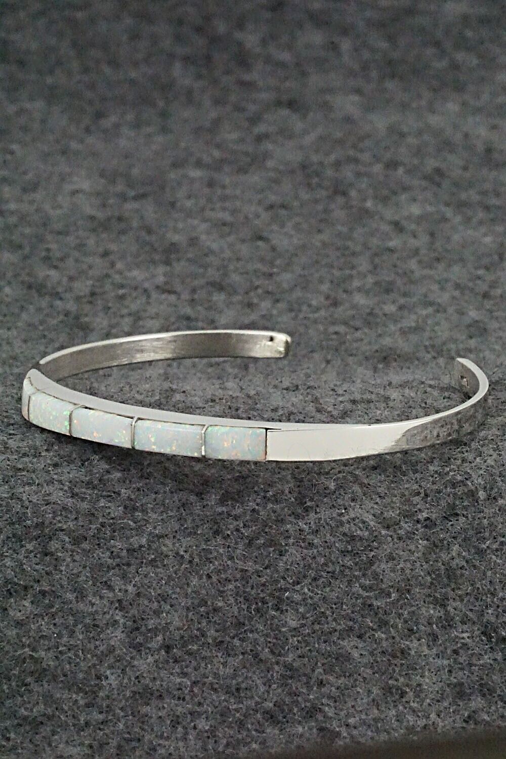 Opalite & Sterling Silver Inlay Bracelet - Phyllis Albert