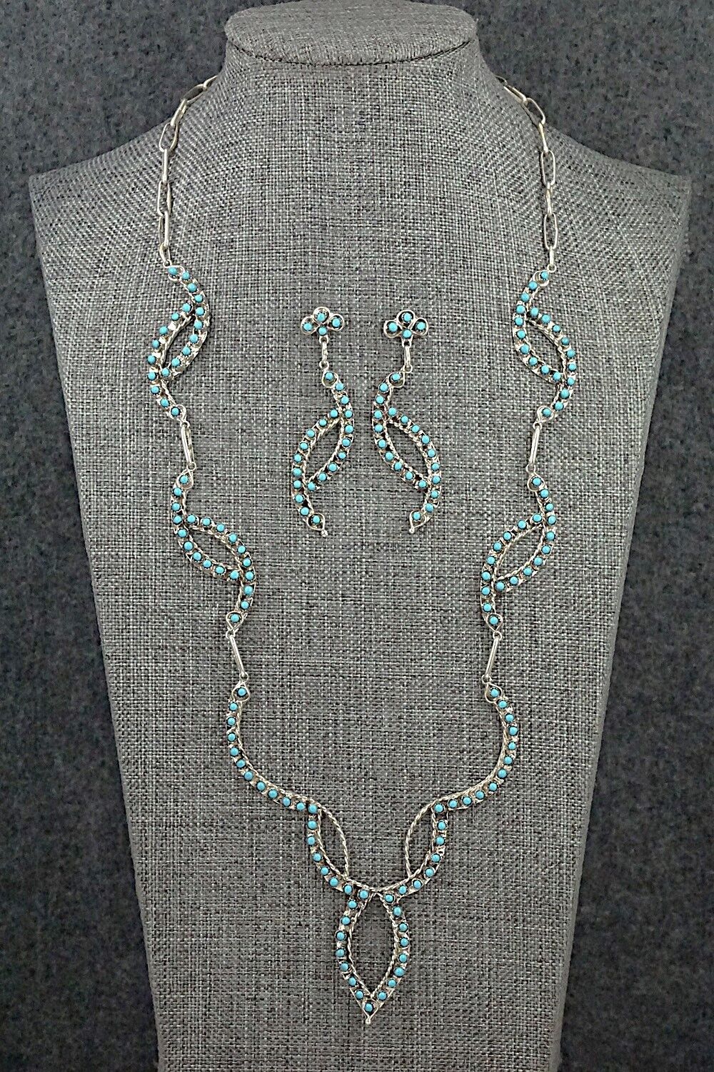 Turquoise & Sterling Silver Necklace Set - Wayne Johnson