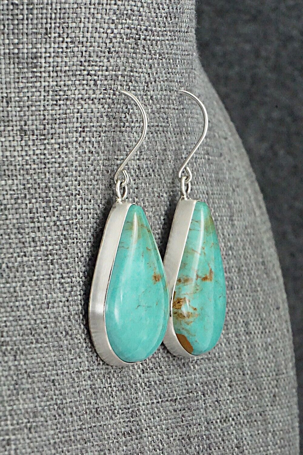 Turquoise & Sterling Silver Earrings - Rena Begay