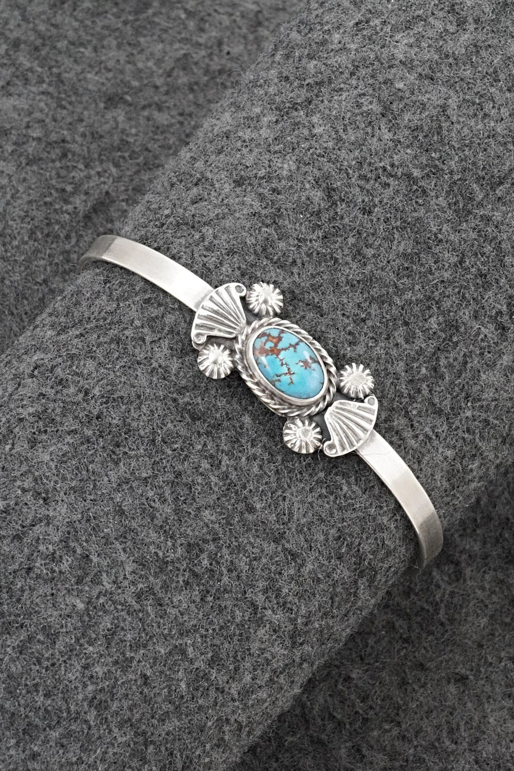 Turquoise & Sterling Silver Bracelet - Genevieve Francisco